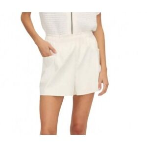 Mélissa Nepton Faux Leather Pull-On Shorts – White– Size M
